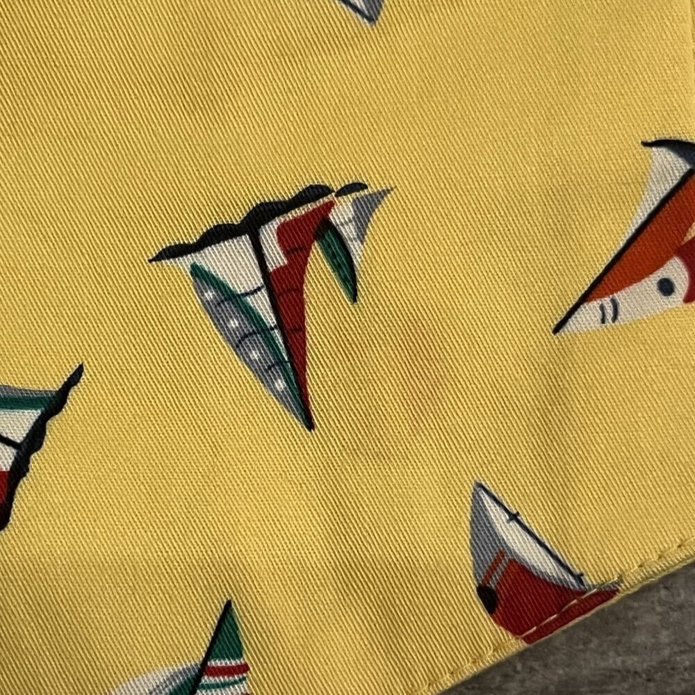 Vintage Lizsport Women’s Vest Size 8 Yellow Blue Red Sailboats Sailing 80s Lined - Picture 4 of 7